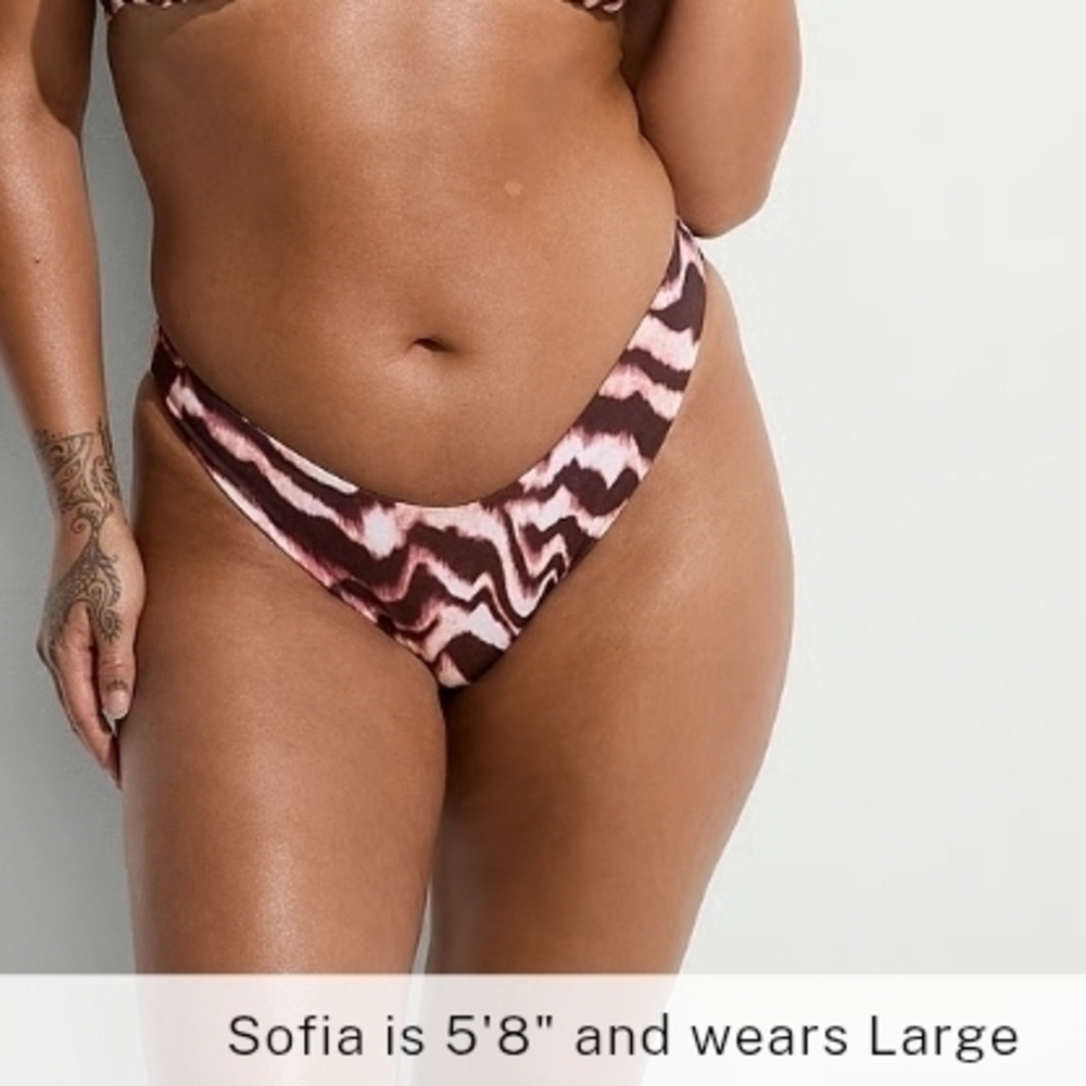 Victoria Secret's Wavy Zebra Essential Braziliqn Bikini Bottom